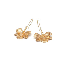 Flaxmaker Alloy Flower Earrings