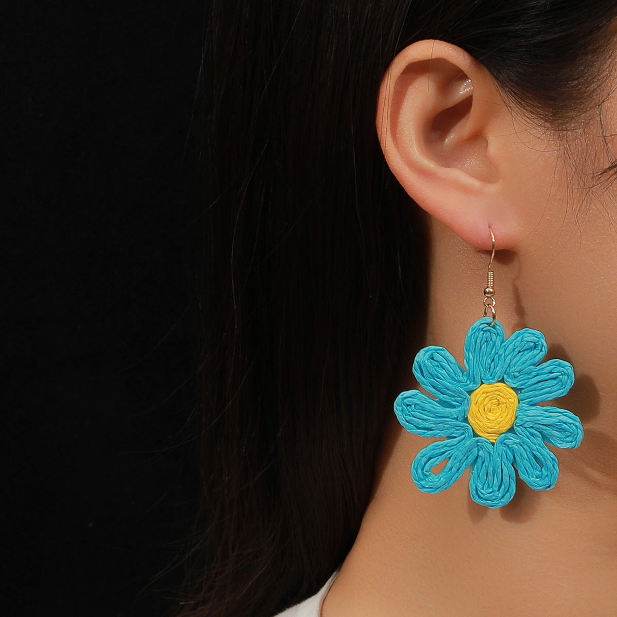 Braided Flower Earrings