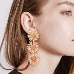 Chrysanthemum Earrings and Necklace