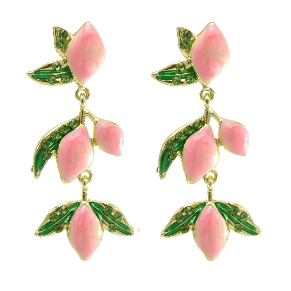 Flaxmaker Sweet Fruit Leaf Earrings