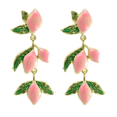 Flaxmaker Sweet Fruit Leaf Earrings