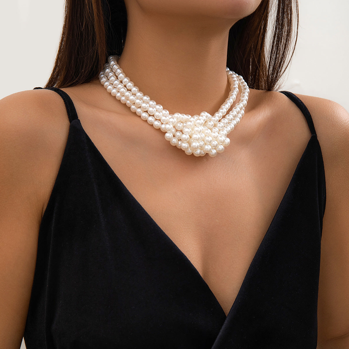 Color Block Pearl Necklace