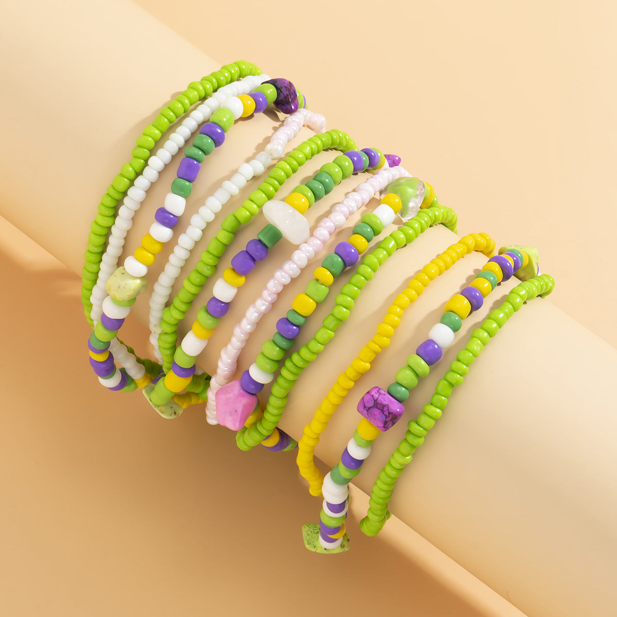 Shell Multilayer Contrast Waist Chain