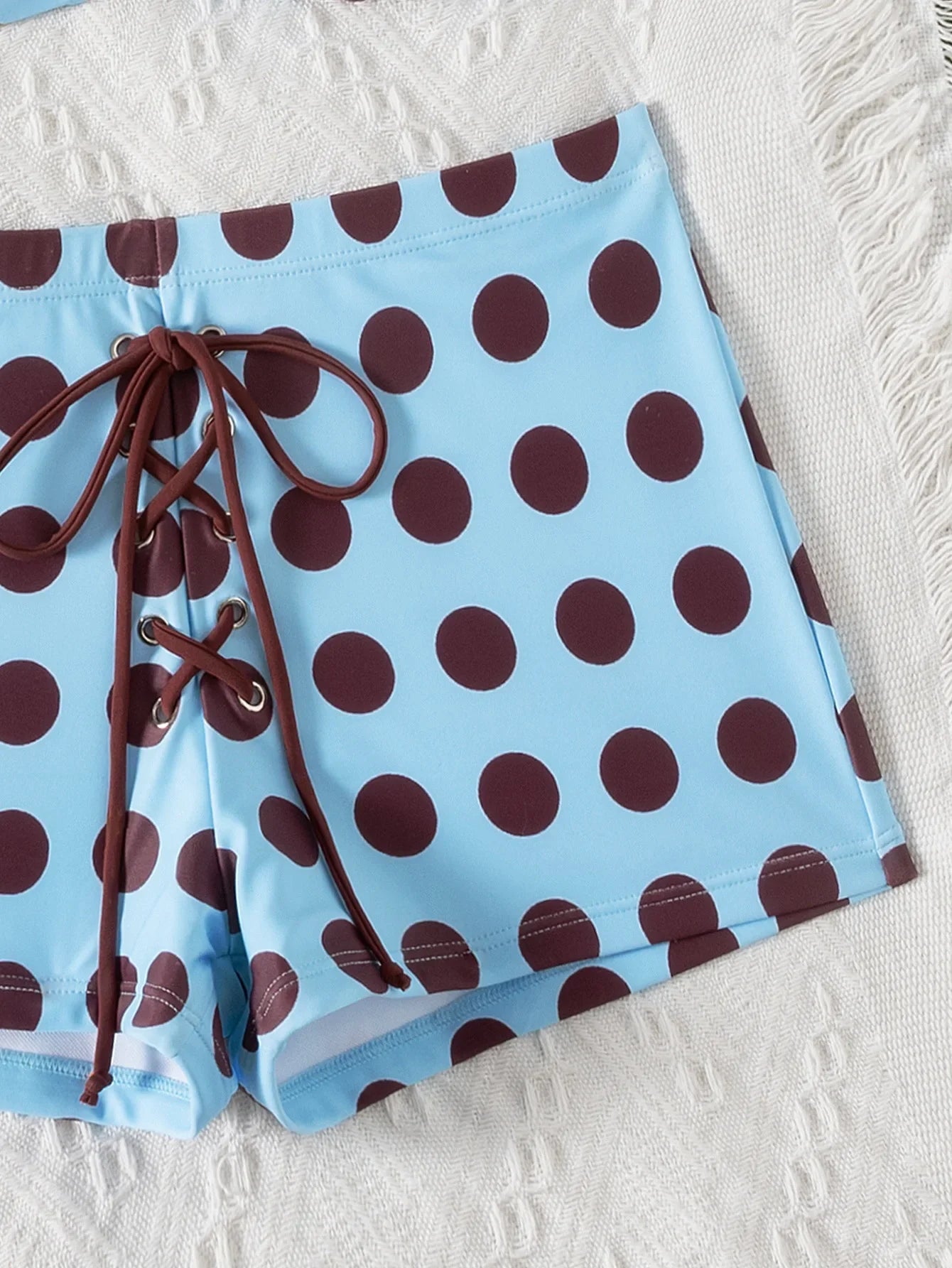 2 Piece Polka Dot Swimwears Dot Print Bikinis Set