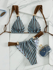 2 Piece Textured Bikinis Set