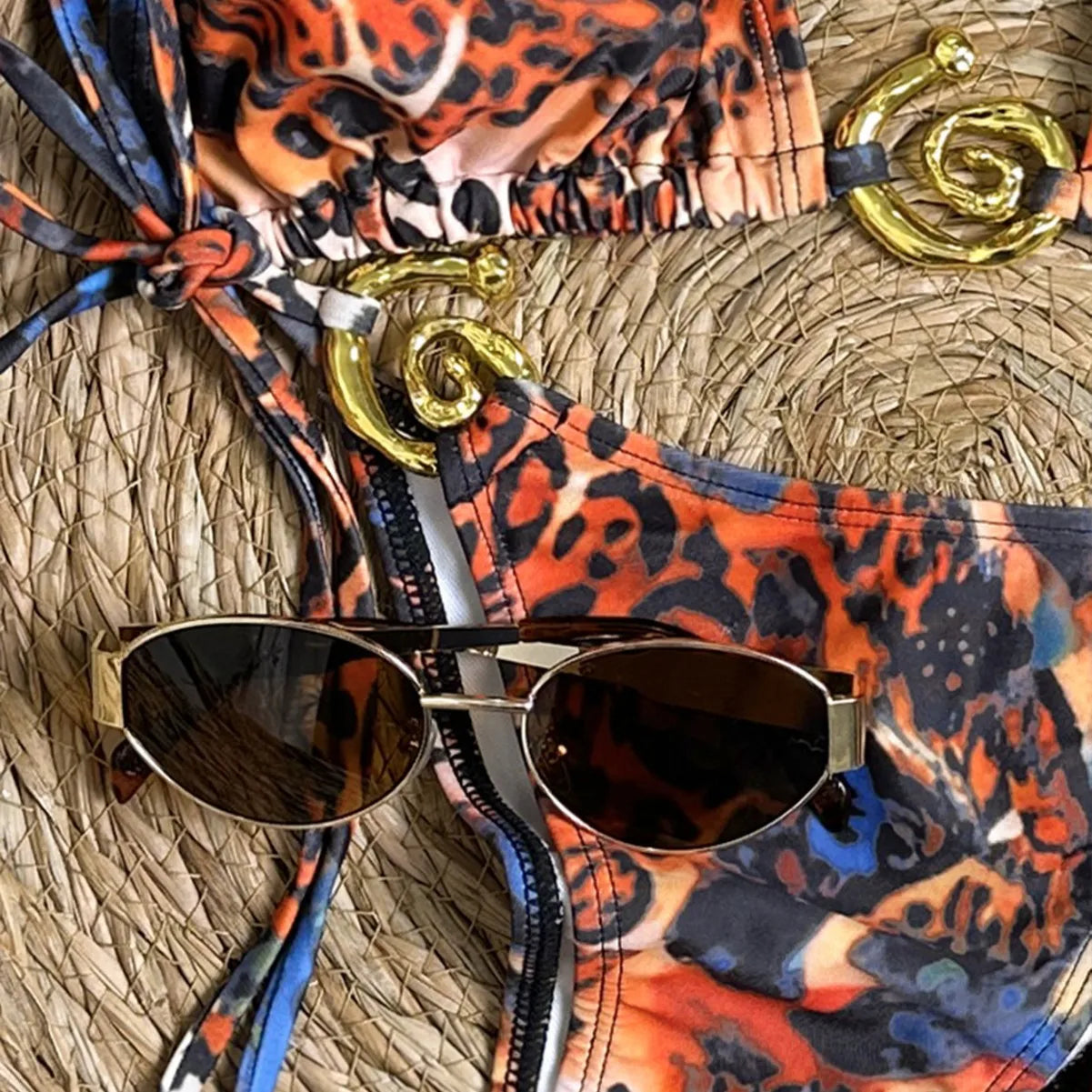 Leopard Print Bikini Set