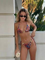 Leopard Print Bikini Set