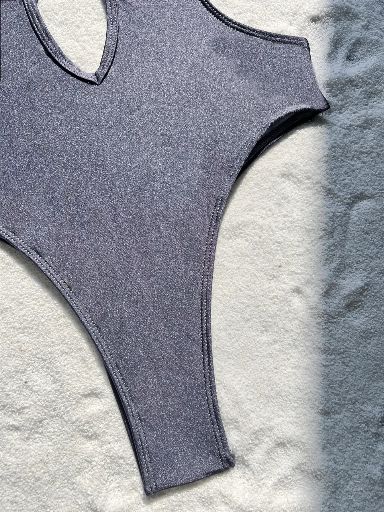 Shiny One Piece Swimsuit