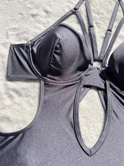 Shiny One Piece Swimsuit