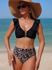 Thickened Two Piece Swimsuit Slim High Waist Bikini Set