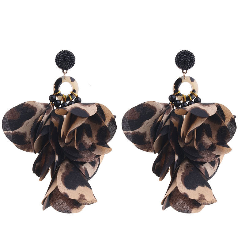 Fabric Floral Earrings