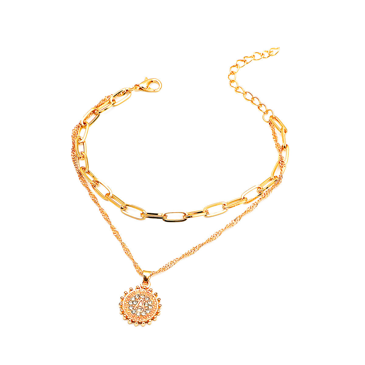 Rhinestone Set Anklet