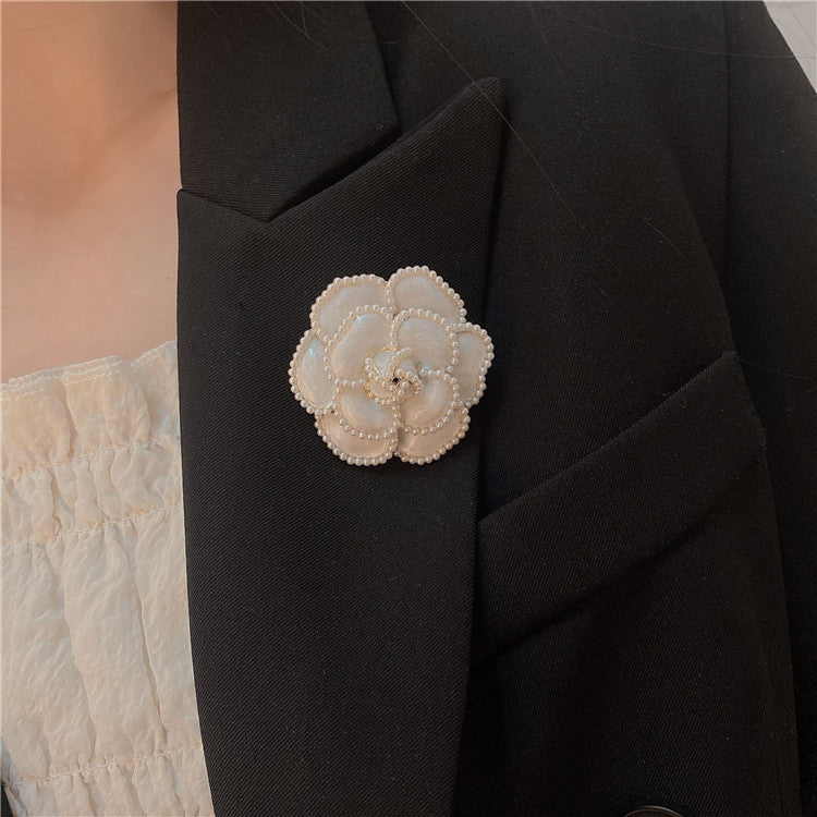 Camellia Pearl Brooch