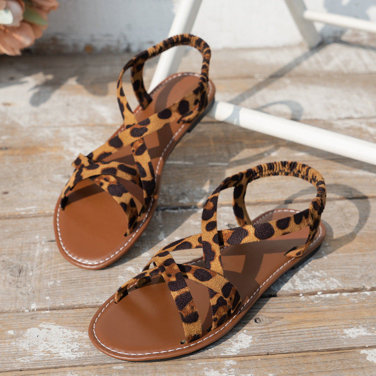 Leopard Print Versatile Beach Shoes