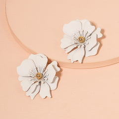 Colored Petal Stud Earrings