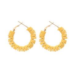 Flaxmaker Boho Colorful Hoop Earrings