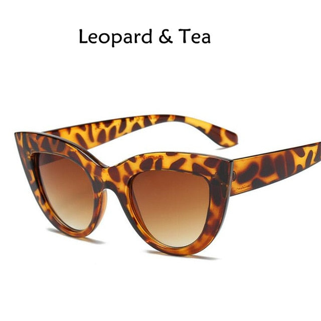 Cat Eye Women Sunglasses Vintage Shaped Sun Glasses