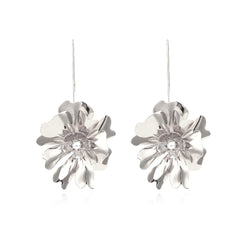 Metal Floral Earrings