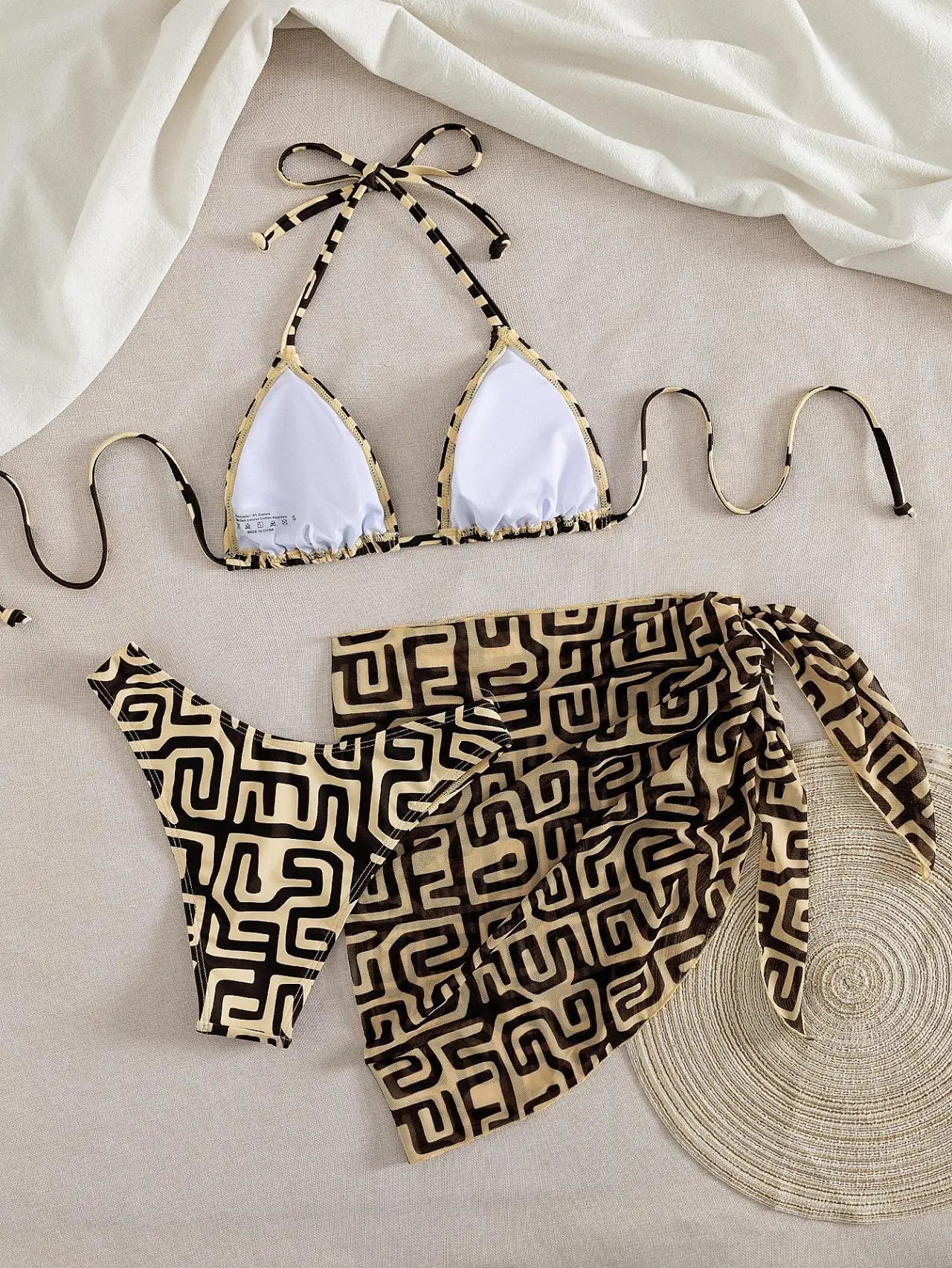 3 Piece Printed Bikinis Set