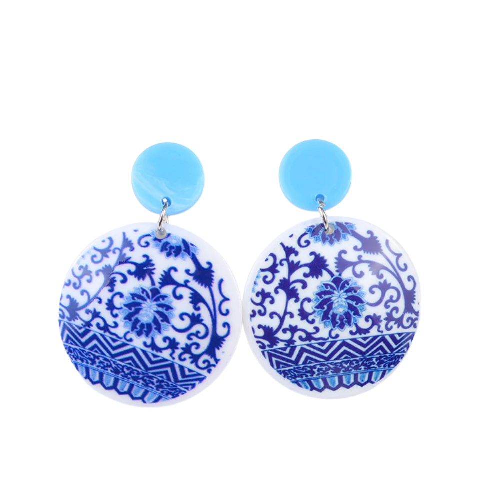 Flaxmaker Delft Blue Earrings