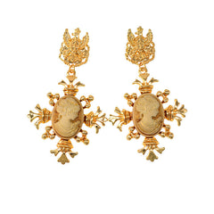 Flaxmaker Vintage Court Baroque Stud Earrings