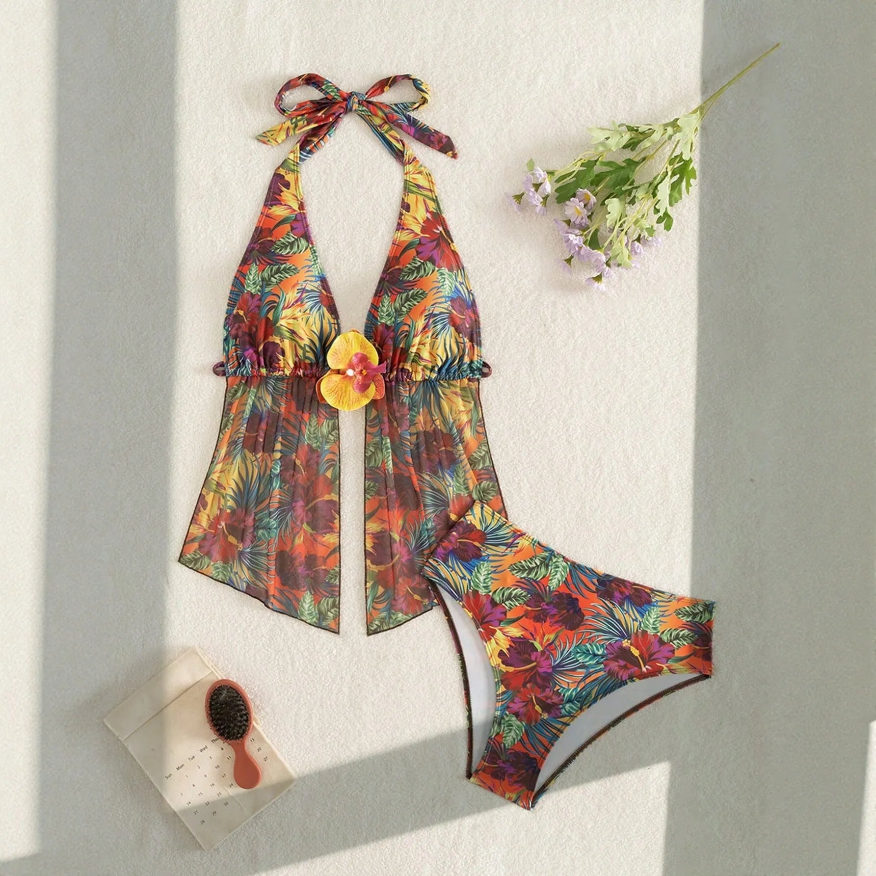 3D Floral Lace 2 Pieces Bikini Set