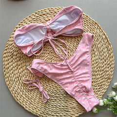 3D Flower Bandaeu Bikinis Sets
