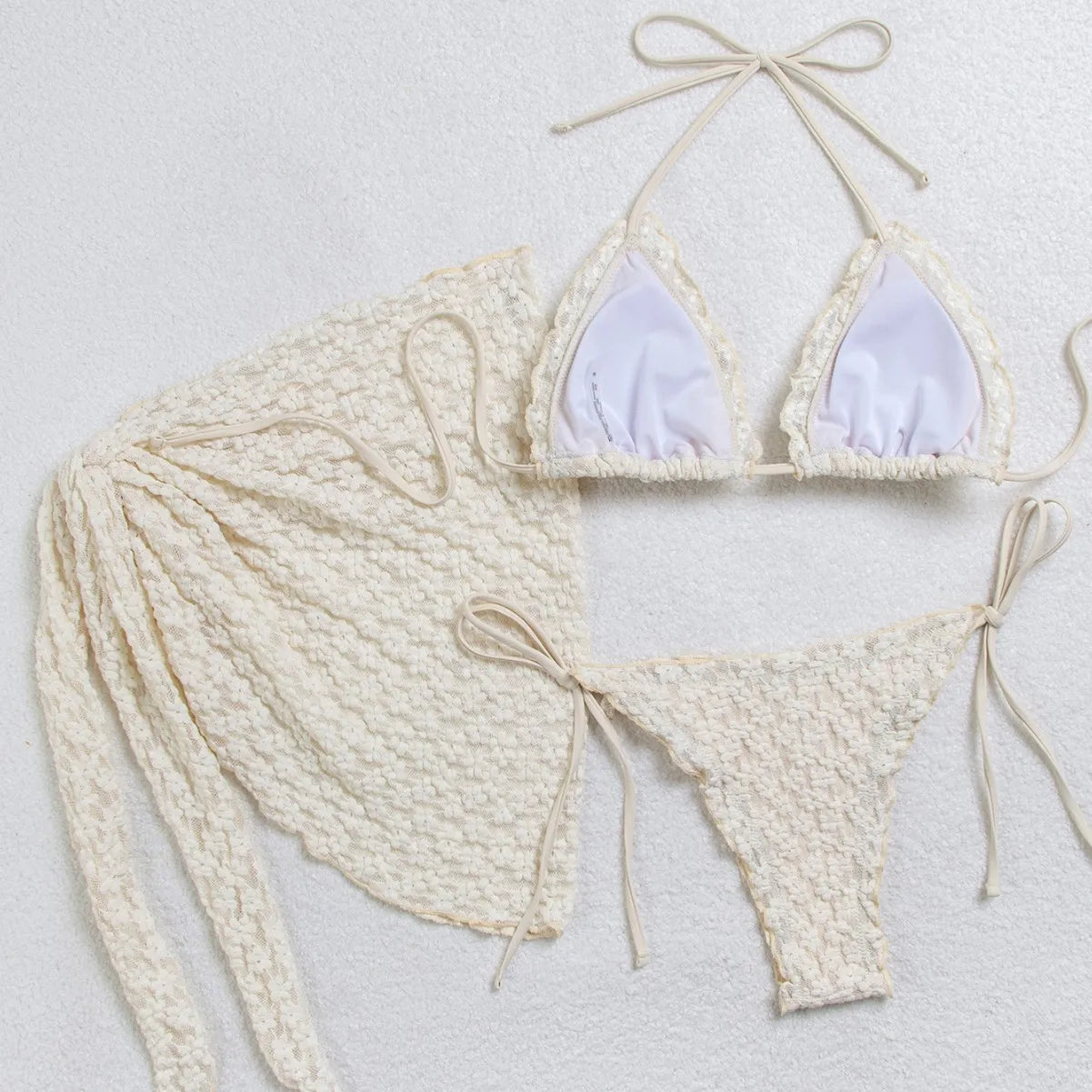 3Pcs Lace Bikini Set