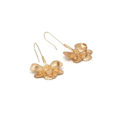 Flaxmaker Alloy Flower Earrings