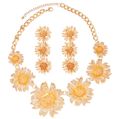 Chrysanthemum Earrings and Necklace