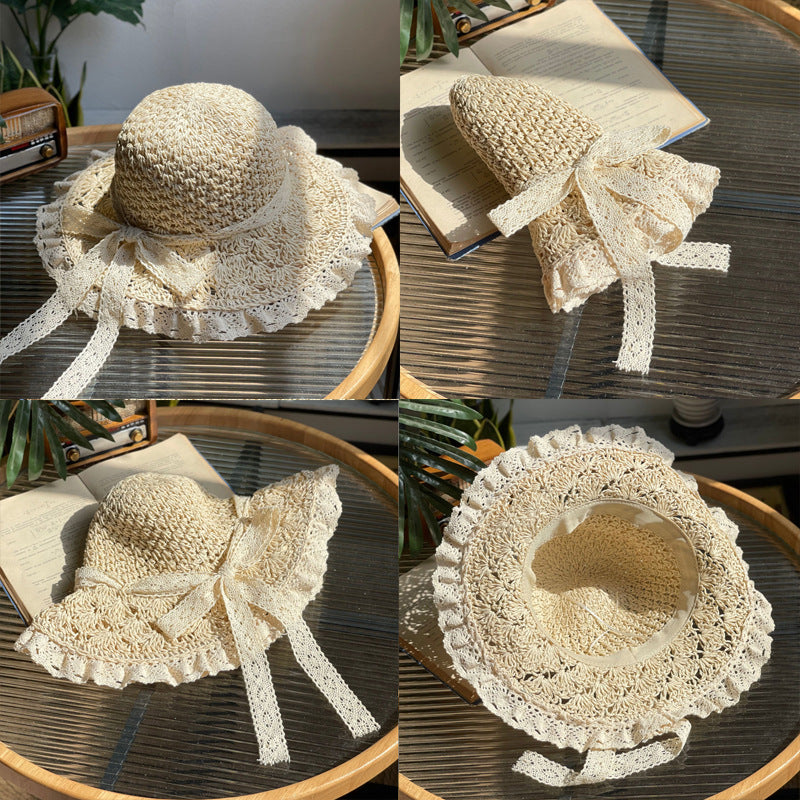 Bowknot Lace Beach Hat