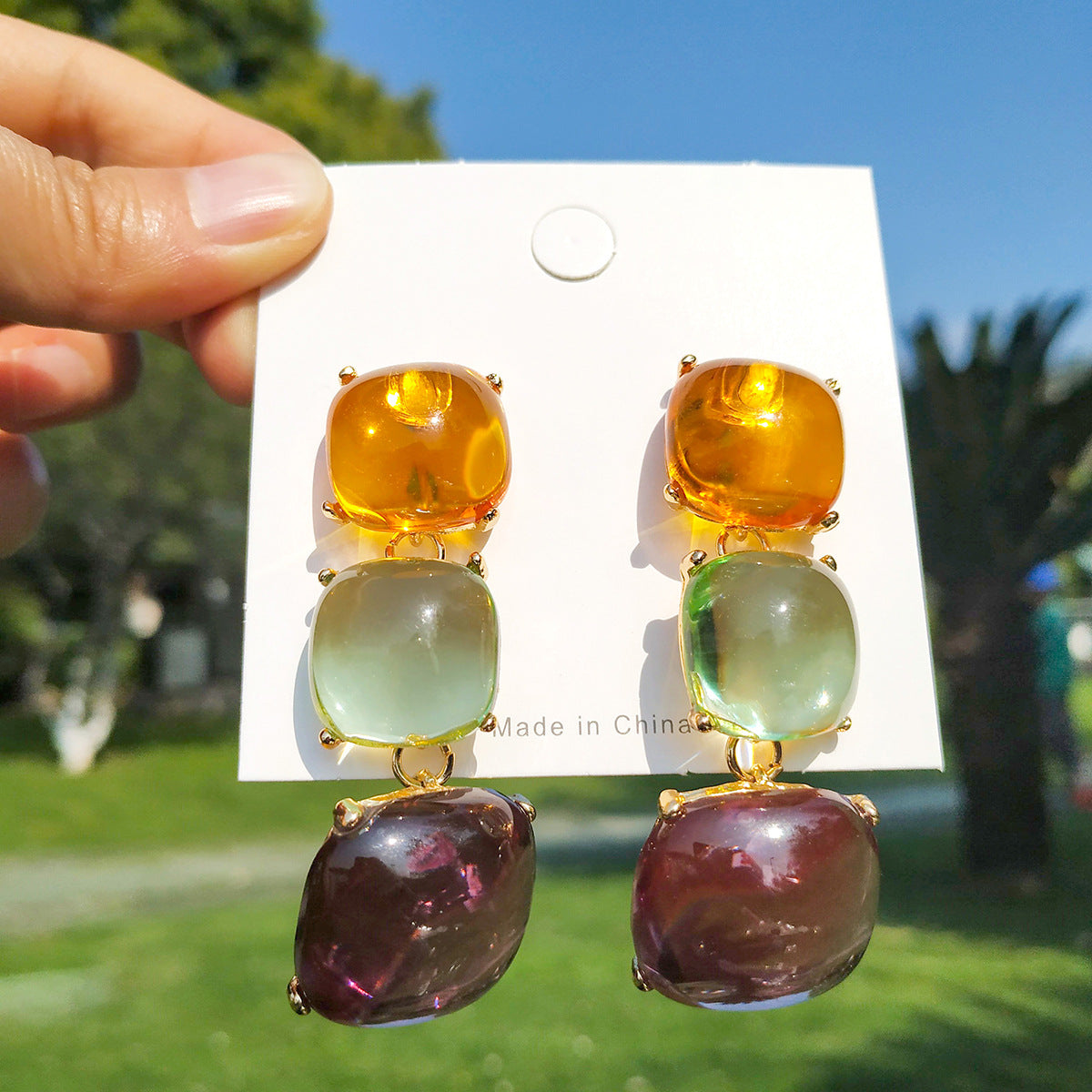 Resin Exaggerated Earrings