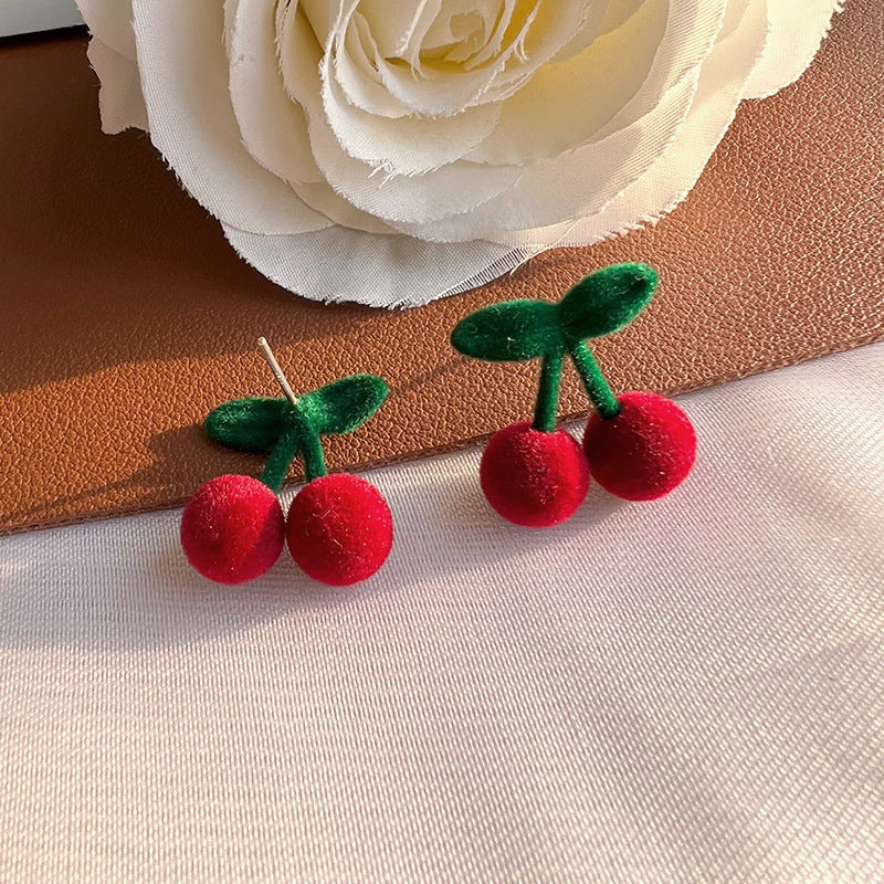 Cherry Color Block Earrings