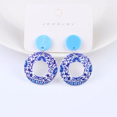 Flaxmaker Delft Blue Earrings