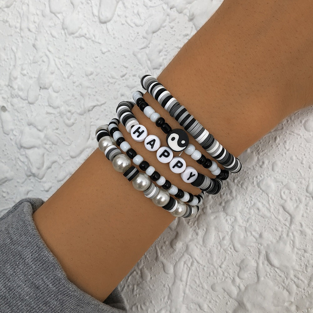 Ethnic Style Letters Beaded Color Bracelet