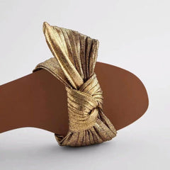 Golden Bowknot Slippers