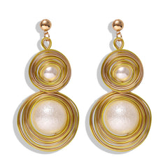 Copper Wirewound Hoop Earrings