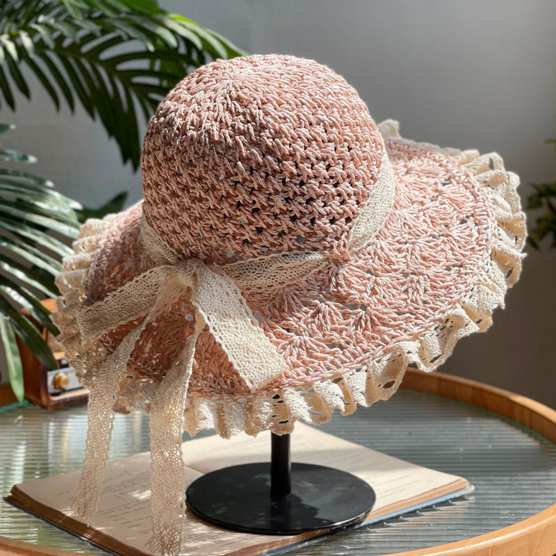 Bowknot Lace Beach Hat