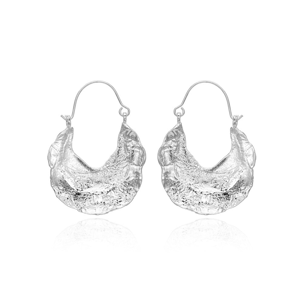 Flaxmaker Droplet Metal Drop Earrings