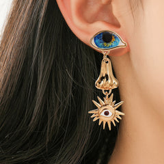 Devil's Eye Pendant Earrings