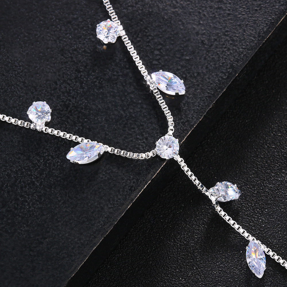 Marquise Rhinestone Anklet