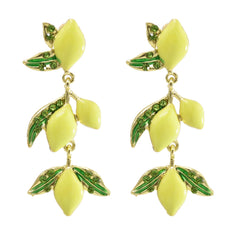 Flaxmaker Sweet Fruit Leaf Earrings