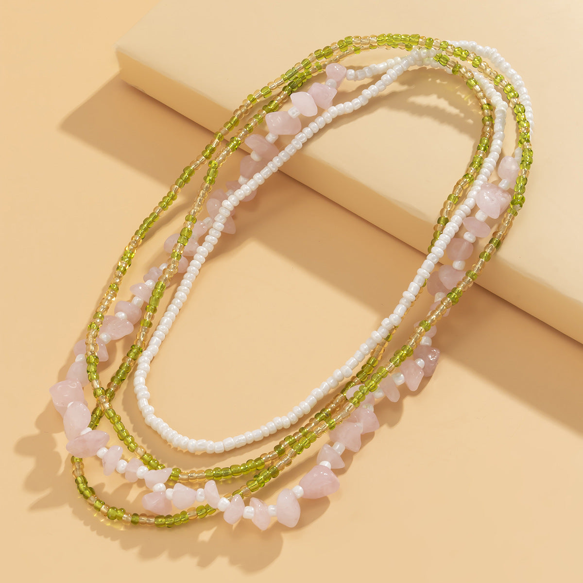 Shell Multilayer Contrast Waist Chain