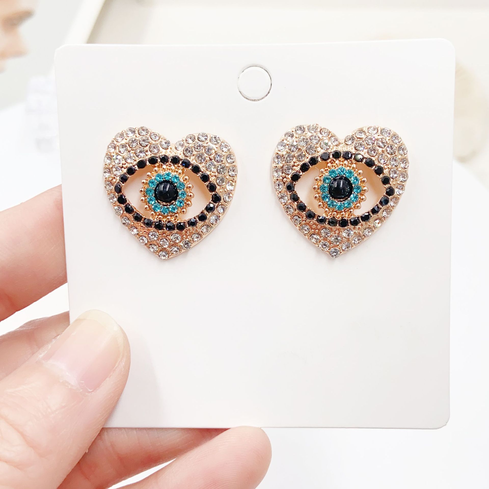 Heart Shape Devil's Eye Earrings