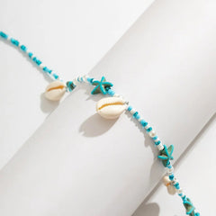 Shell, Starfish and Rice Beads Waist Chain