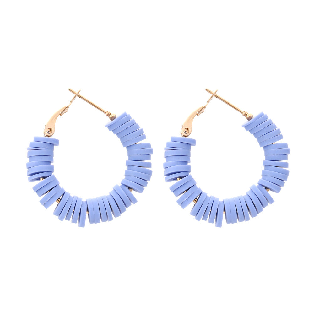 Flaxmaker Boho Colorful Hoop Earrings