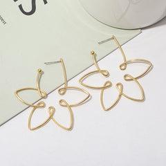 Butterfly Clover Metal Earrings