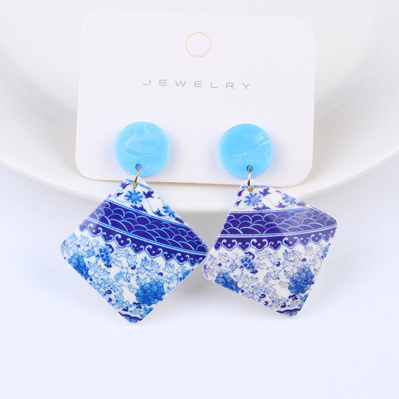 Flaxmaker Delft Blue Earrings