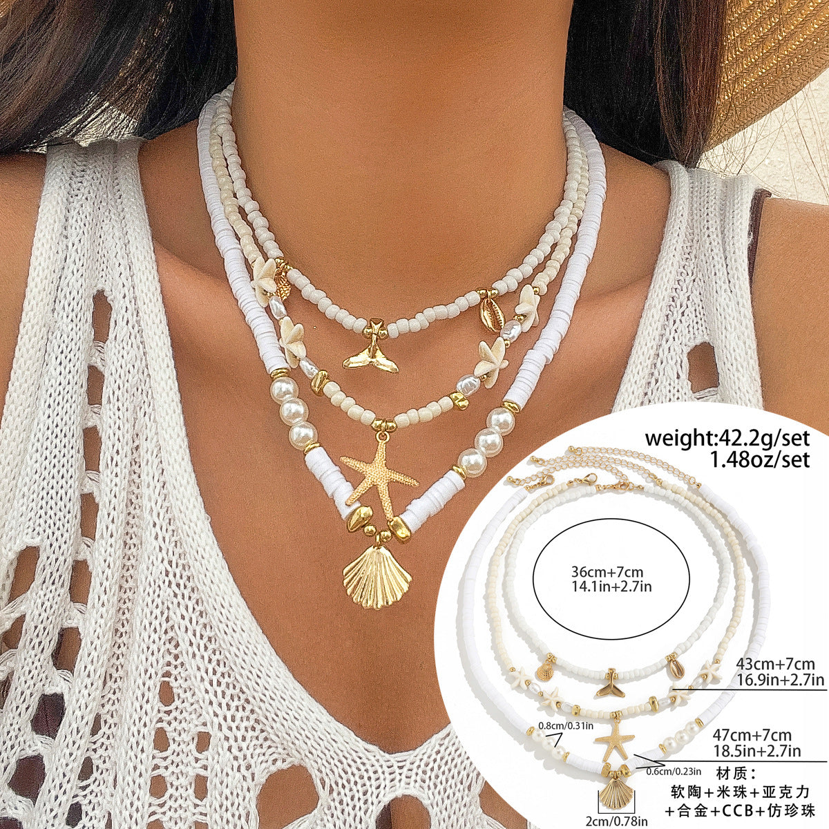 Ethnic Starfish Sun Necklace