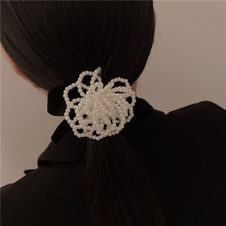 Camellia Velvet Bow Hair Ring